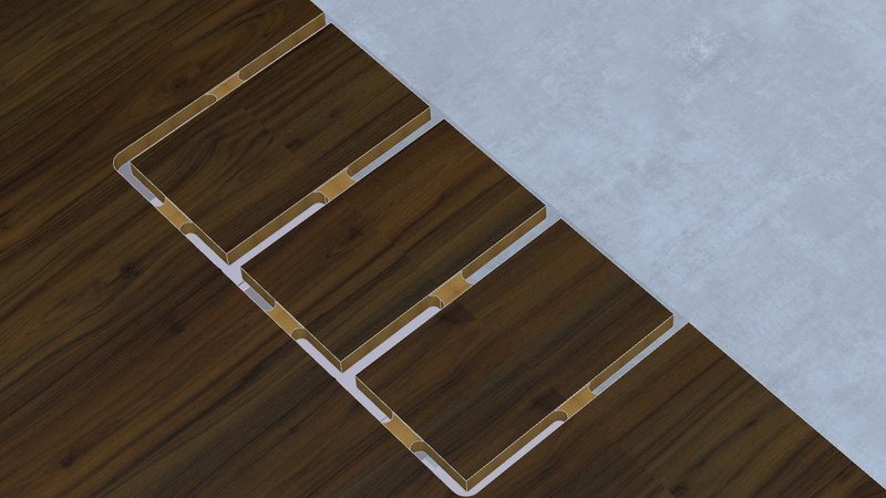 Example of holding small parts together with a single thick bar