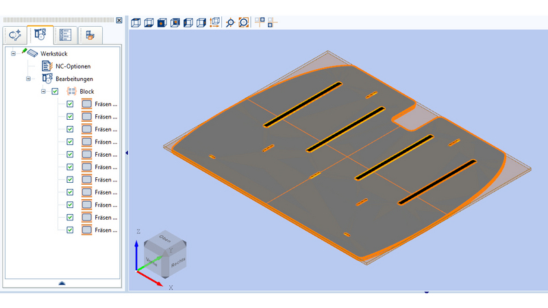 Feature recognition now also identifies grooves and rectangular pockets