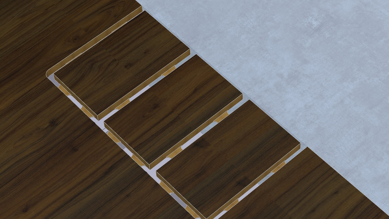 Example of holding small parts together with multiple thin bars