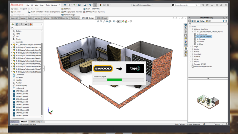 Mit nur einem Klick wird der gesamte Auftrag an die digitale Auftragsmappe, den productionManager, übertragen.