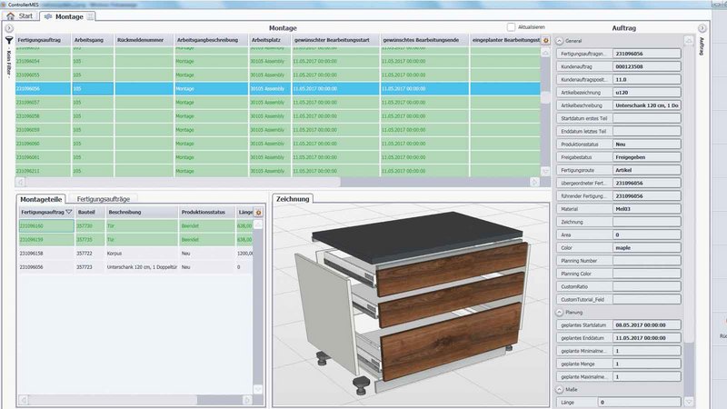 Paperless production through info terminals in assembly and packaging