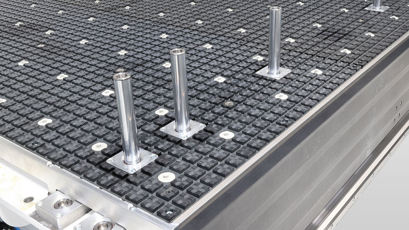 Pneumatisch absenkbarer Aluminium- Anschlagzylinder