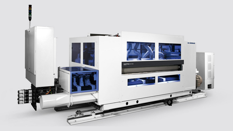 SAWTEQ M-500 multi rip saw with central drive shaft for all units