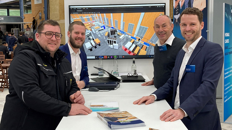 Our consultants with Matthias Noffke, Production Manager at Gebr. Schütt KG (left)