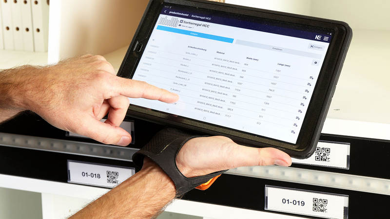 Sorting Production Set – App "ProductionAssist Sorting" auf dem Tablet