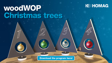woodWOP Christmas trees from HOMAG