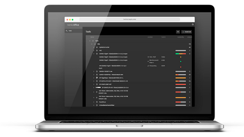 数字化刀具管理系统 twinio 也作为网络应用程序提供
