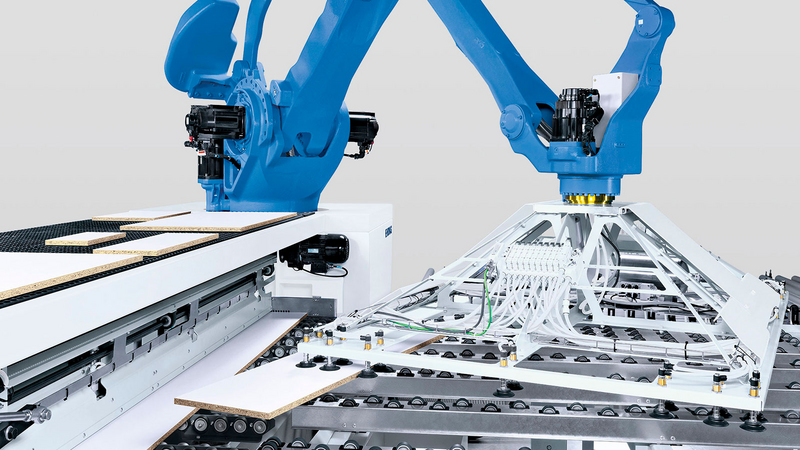 SAWTEQ B-320 flexTec: parts buffer for recuts