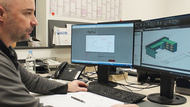 Data integration starts here: the 3D CAD/CAM system from Imos is used for design.