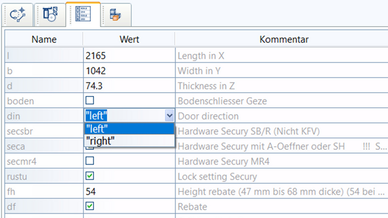Variable tables - Simplified operation thanks to form view and additional help graphics.