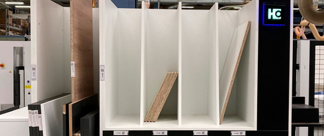 Die Handresteverwaltung unterstützt durchgängig bei der Verwaltung von manuellen Resten in einem separaten Resteregal – einfach und strukturiert direkt an der Säge.