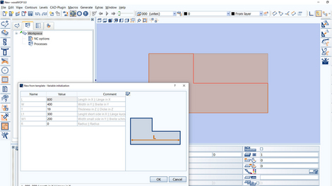 For example, for circles, L-shapes or other curved components, template files will be stored in the contour wizard in the future.