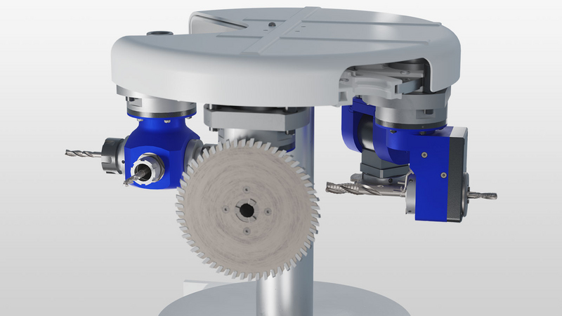 8-fach Werkzeugwechsler in X-Richtung, mitfahrend