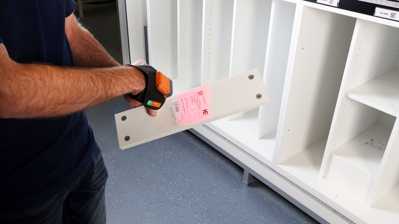 Sorting Production Set – Scannen des Teile-Barcodes