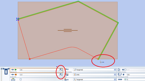 New operating aid: visualization of the active selection mode