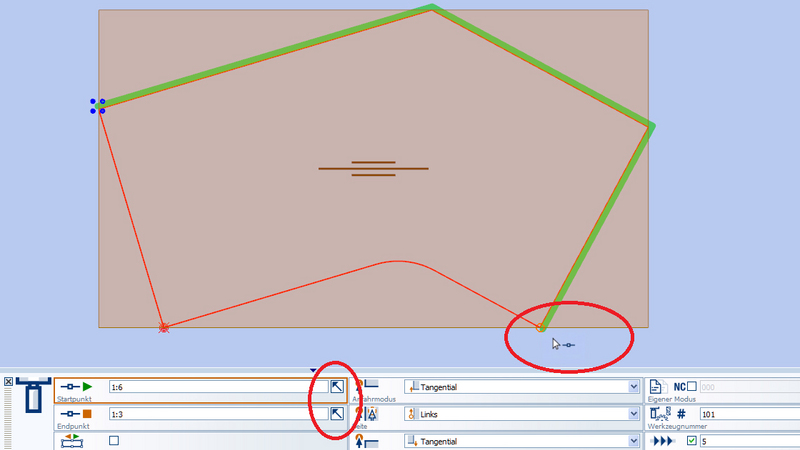 New operating aid: visualization of the active selection mode