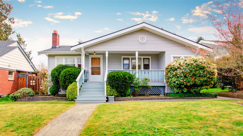 Ein typisches amerikanischen Einfamilienhaus in Stickframing Bauweise.