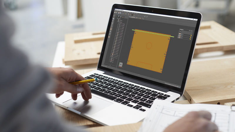 The new woodWOP 9.0 design: clear user interface in light and dark mode for optimum user-friendliness