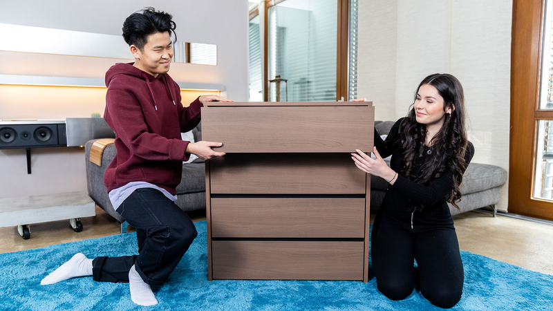 Wardrobe with click-System from VÄLINGE and HOMAG