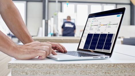A clear display of the automatically calculated cutting patterns and the most important key figures. intelliDivide offers several alternatives for selection — the user makes the decision.