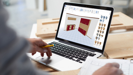 In the CAD/CAM system SmartWOP, you can design your furniture quickly and easily...