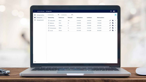 Auftragsarchiv im productionManager (digitale Auftragsmappe)