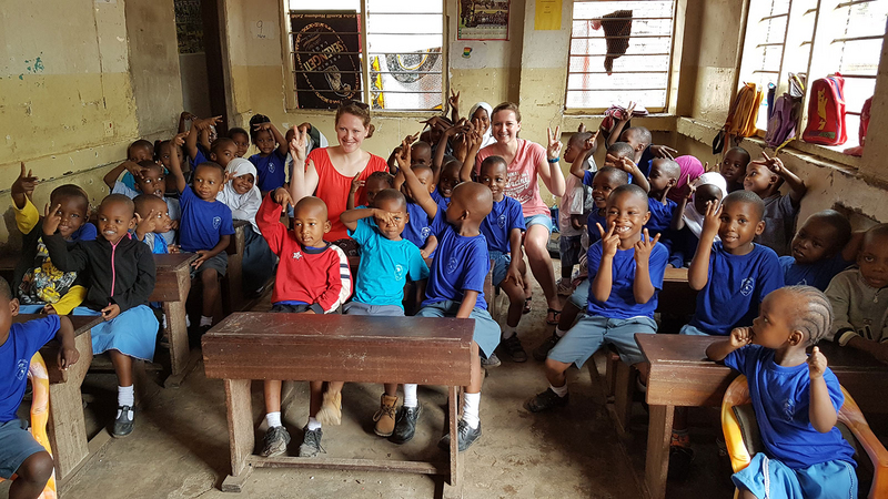 The old kindergarten and elementary school — there are around 4000 children who should be in school, but too few school places are available